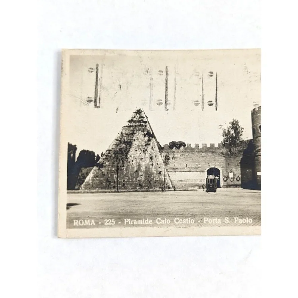 Vintage Postcard Rome‎ Italy Pyramid of Caius Cestius Europe Piramide Cestia
